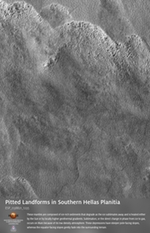 Pitted Landforms in Southern Hellas Planitia