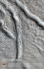 Cracks in a Debris Apron