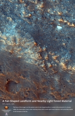 A Fan-Shaped Landform and Nearby Light-Toned Material