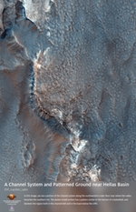 A Channel System and Patterned Ground near Hellas Basin