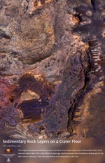 Sedimentary Rock Layers on a Crater Floor