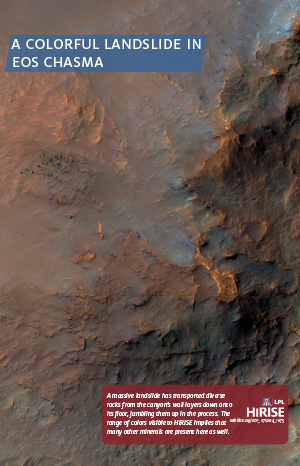 A Colorful Landslide in Eos Chasma