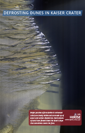 Defrosting Dunes in Kaiser Crater