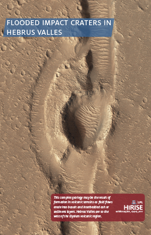 Flooded Impact Craters in Hebrus Valles