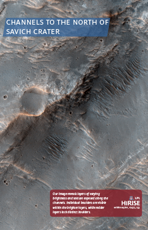 Channels to the North of Savich Crater