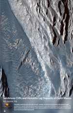 Sandstone Cliffs and Hematite Lag Deposits of Ophir Mensa