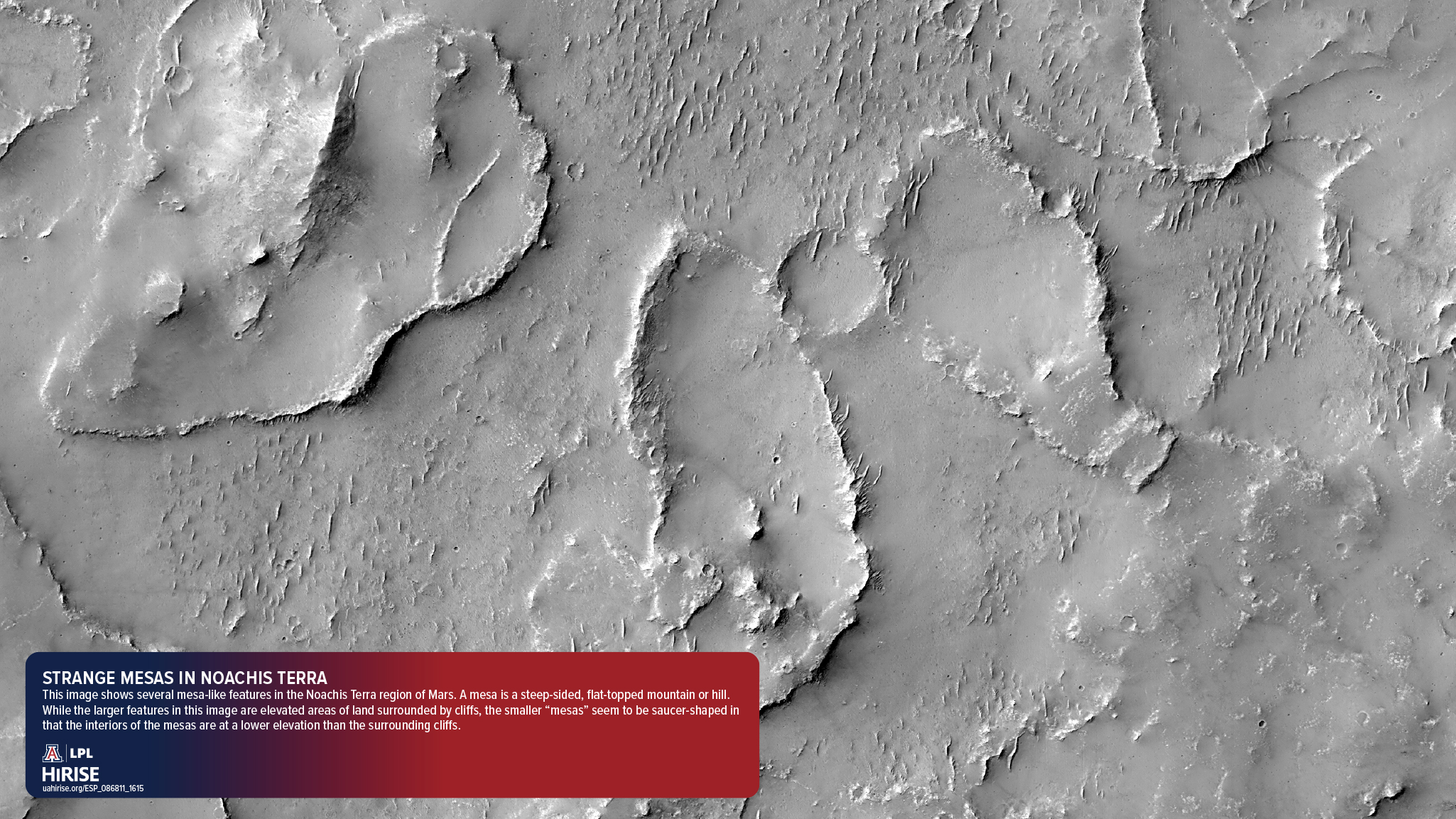 Strange Mesas in Noachis Terra
