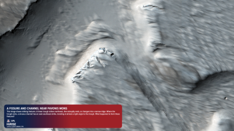 A Fissure and Channel near Pavonis Mons