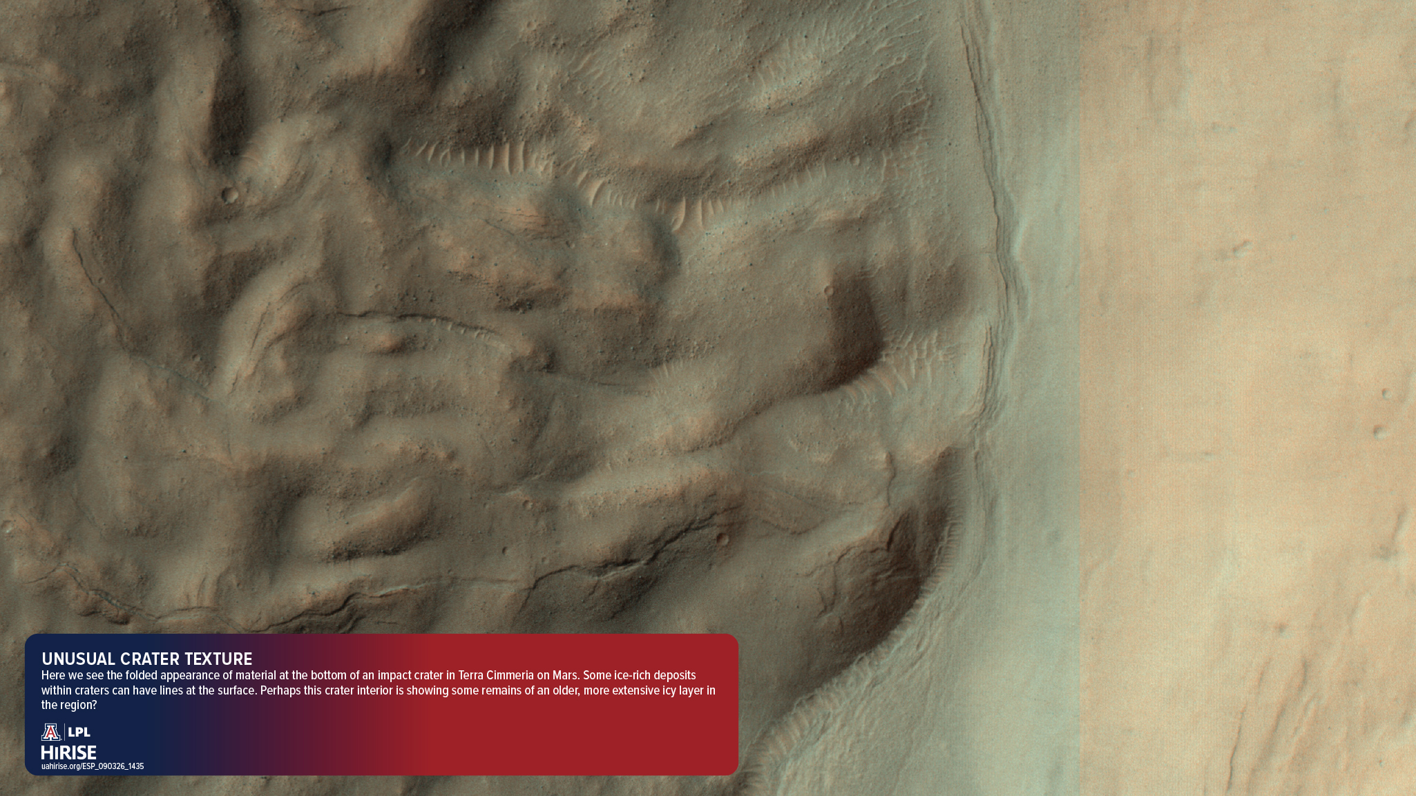 Unusual Crater Texture