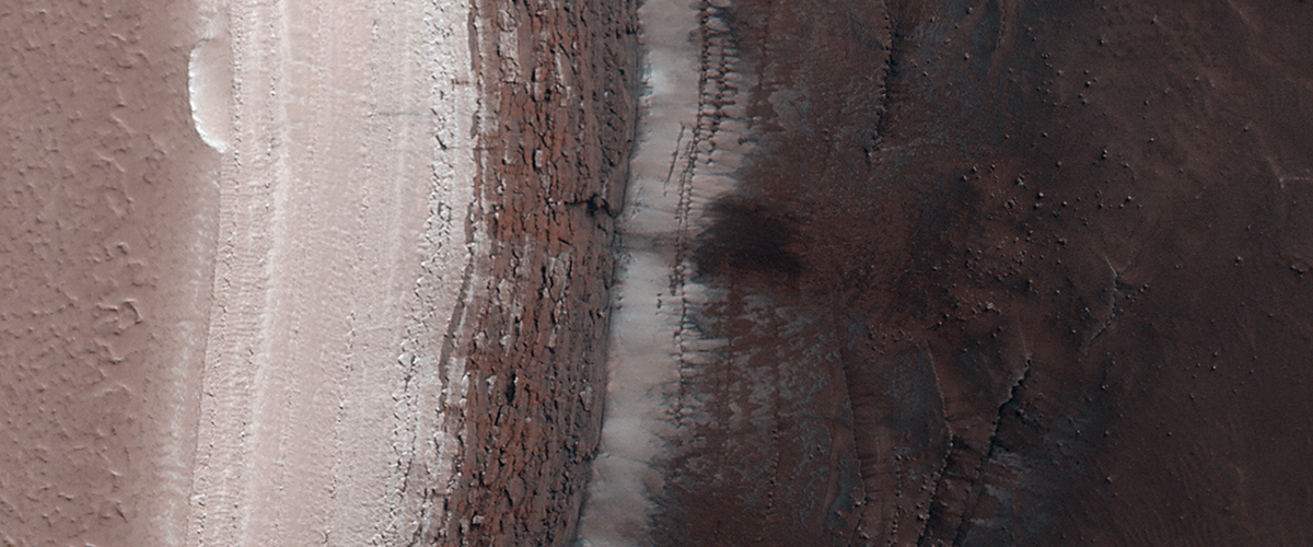 Icy Cliffs at the Martian North Pole